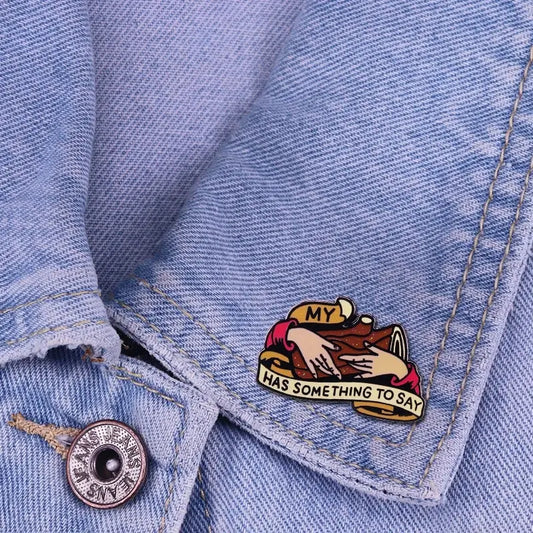 Twin Peaks Brooch Log Lady Enamel Pin One Day My Log Will Have Something To Say David Lynch TV Series SS69