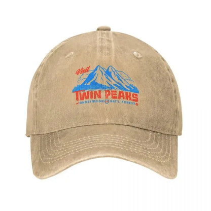 Twin Peaks Cotton Baseball Cap, Unisex Adjustable Trucker Hat, Lightweight Sports Cap with Medium Stretch, 100% Polyester Filled, PVC Coated, Machine Washable - Tie Dye Pattern SS69