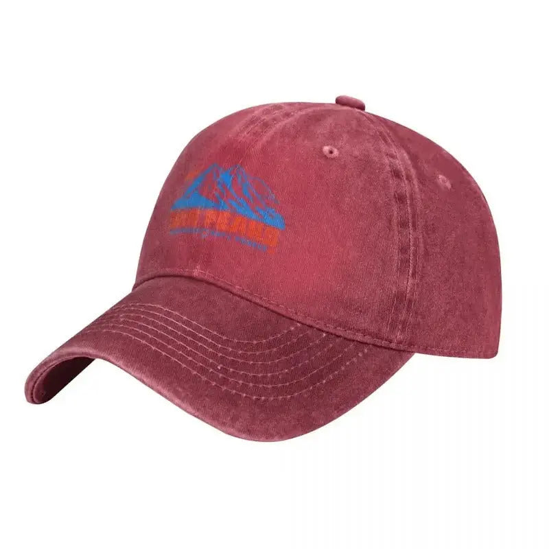 Twin Peaks Cotton Baseball Cap, Unisex Adjustable Trucker Hat, Lightweight Sports Cap with Medium Stretch, 100% Polyester Filled, PVC Coated, Machine Washable - Tie Dye Pattern SS69 13.69 Red