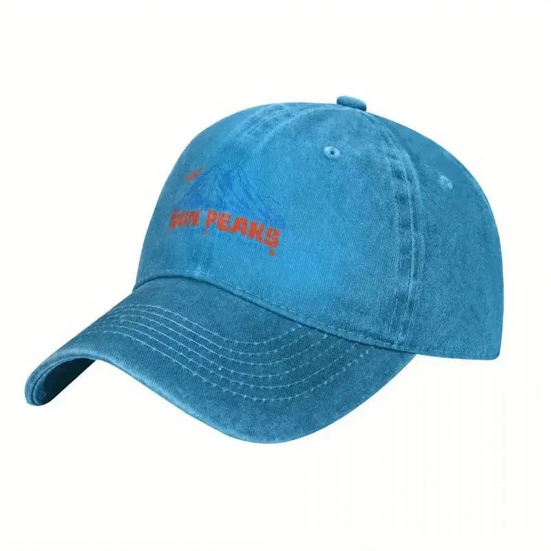 Twin Peaks Cotton Baseball Cap, Unisex Adjustable Trucker Hat, Lightweight Sports Cap with Medium Stretch, 100% Polyester Filled, PVC Coated, Machine Washable - Tie Dye Pattern SS69 13.69 Blue