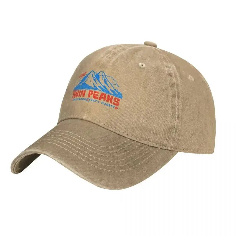 Twin Peaks Cotton Baseball Cap, Unisex Adjustable Trucker Hat, Lightweight Sports Cap with Medium Stretch, 100% Polyester Filled, PVC Coated, Machine Washable - Tie Dye Pattern SS69 13.69 Natural