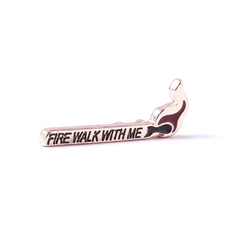 Twin Peaks Enamel Badge Brooch Burning Matches Dale Cooper Pins Brooches for Women Men Lapel Pin Jeans Shirt Jewelry SS69