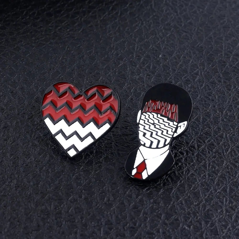 Twin Peaks Enamel Badge Brooch Burning Matches Dale Cooper Pins Brooches for Women Men Lapel Pin Jeans Shirt Jewelry SS69