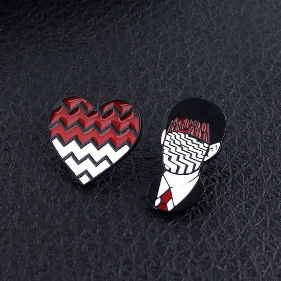 Twin Peaks Enamel Badge Brooch Burning Matches Dale Cooper Pins Brooches for Women Men Lapel Pin Jeans Shirt Jewelry SS69