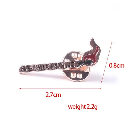 Twin Peaks Enamel Badge Brooch Burning Matches Dale Cooper Pins Brooches for Women Men Lapel Pin Jeans Shirt Jewelry SS69