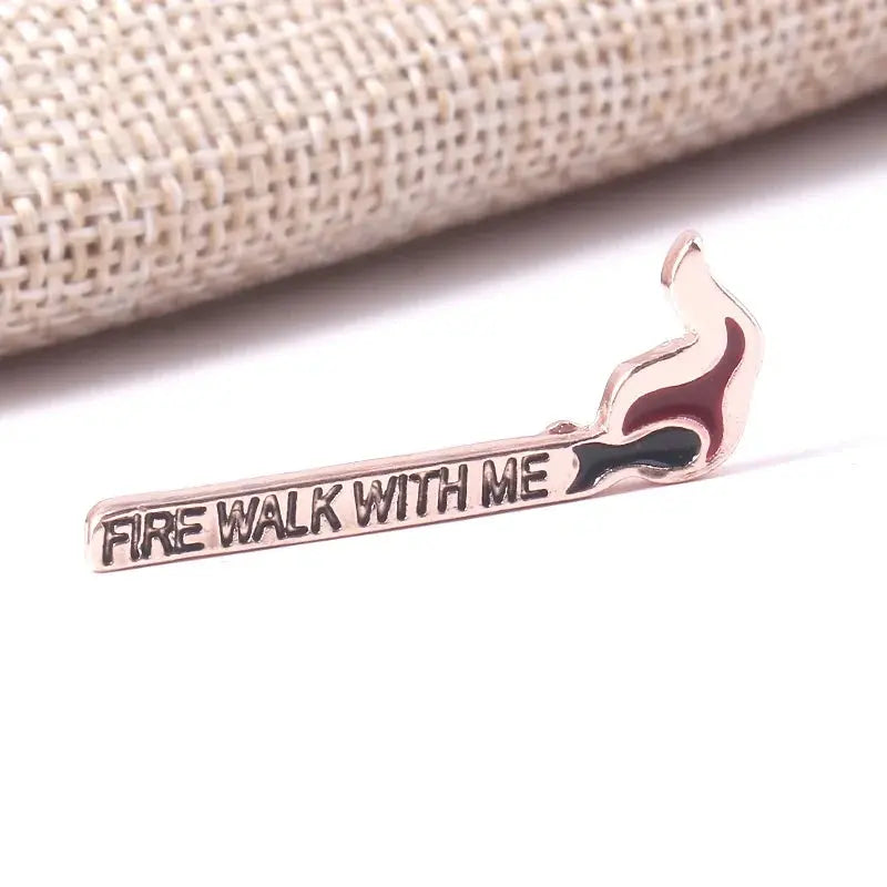 Twin Peaks Enamel Badge Brooch Burning Matches Dale Cooper Pins Brooches for Women Men Lapel Pin Jeans Shirt Jewelry SS69