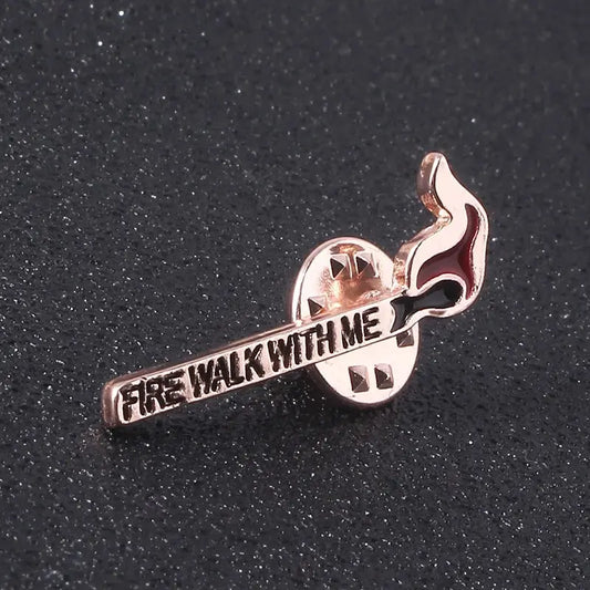 Twin Peaks Enamel Badge Brooch Burning Matches Dale Cooper Pins Brooches for Women Men Lapel Pin Jeans Shirt Jewelry SS69