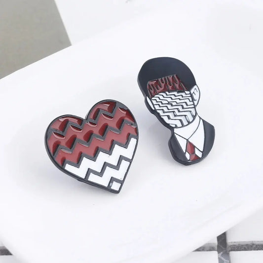 Twin Peaks Enamel Badge Brooch Burning Matches Dale Cooper Pins Brooches for Women Men Lapel Pin Jeans Shirt Jewelry SS69