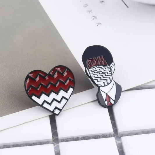 Twin Peaks Enamel Badge Brooch Burning Matches Dale Cooper Pins Brooches for Women Men Lapel Pin Jeans Shirt Jewelry SS69