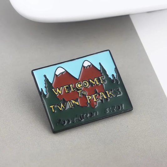 Twin Peaks Enamel Badge Brooch Burning Matches Dale Cooper Pins Brooches for Women Men Lapel Pin Jeans Shirt Jewelry SS69
