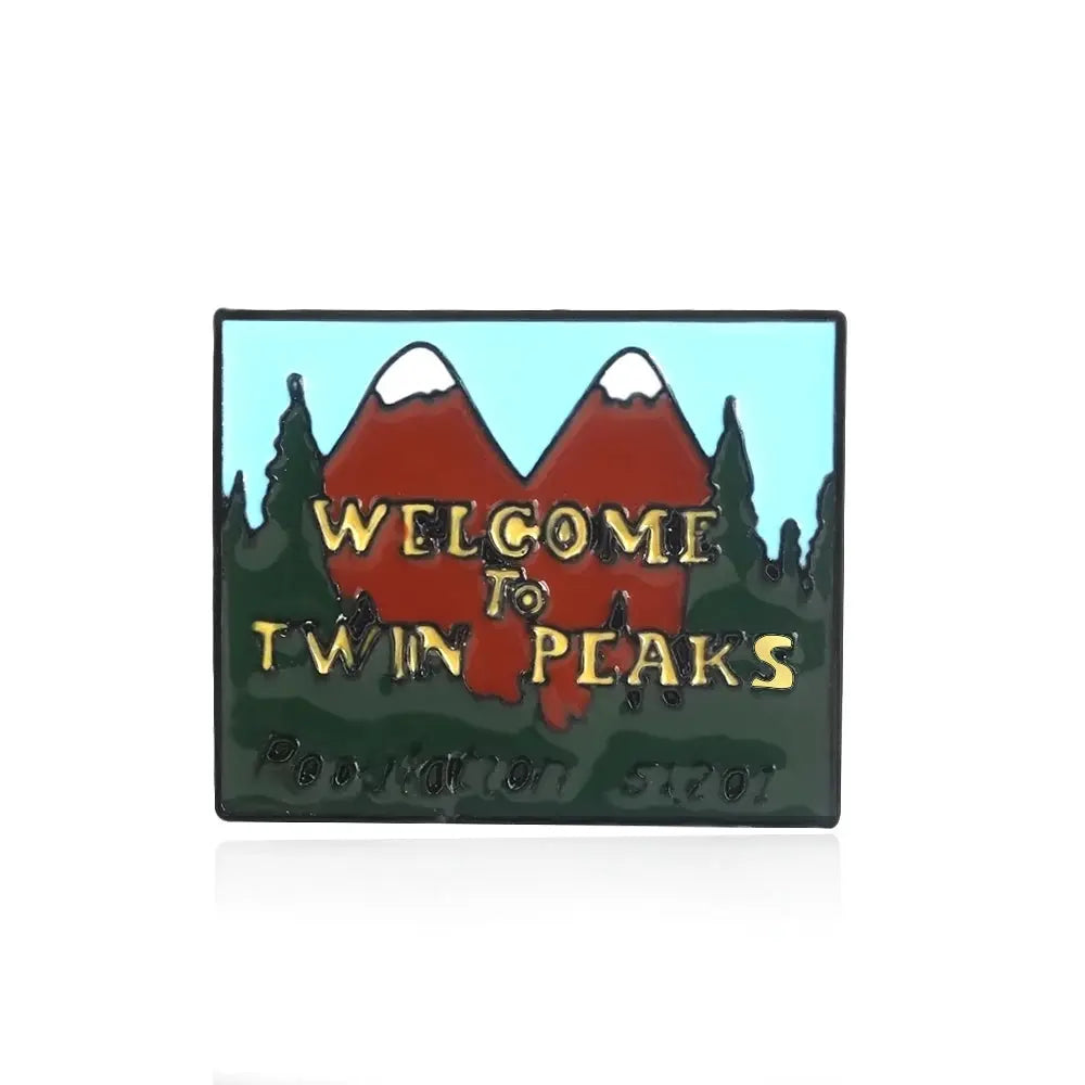 Twin Peaks Enamel Badge Brooch Burning Matches Dale Cooper Pins Brooches for Women Men Lapel Pin Jeans Shirt Jewelry SS69