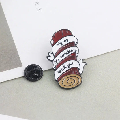 Twin Peaks Heart Shape Brooches Dale Cooper Fire Walk With Me Red Wine Bottle Cup Lapel Enamel Pins Women Men Bag Shirt Gift SS69