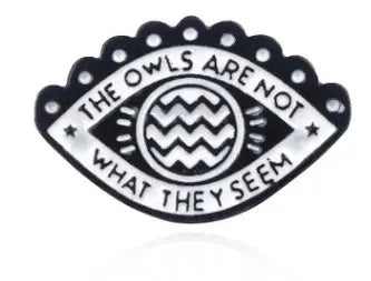 Twin Peaks Heart Shape Brooches Dale Cooper Fire Walk With Me Red Wine Bottle Cup Lapel Enamel Pins Women Men Bag Shirt Gift SS69