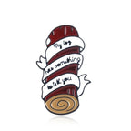 Twin Peaks Heart Shape Brooches Dale Cooper Fire Walk With Me Red Wine Bottle Cup Lapel Enamel Pins Women Men Bag Shirt Gift SS69