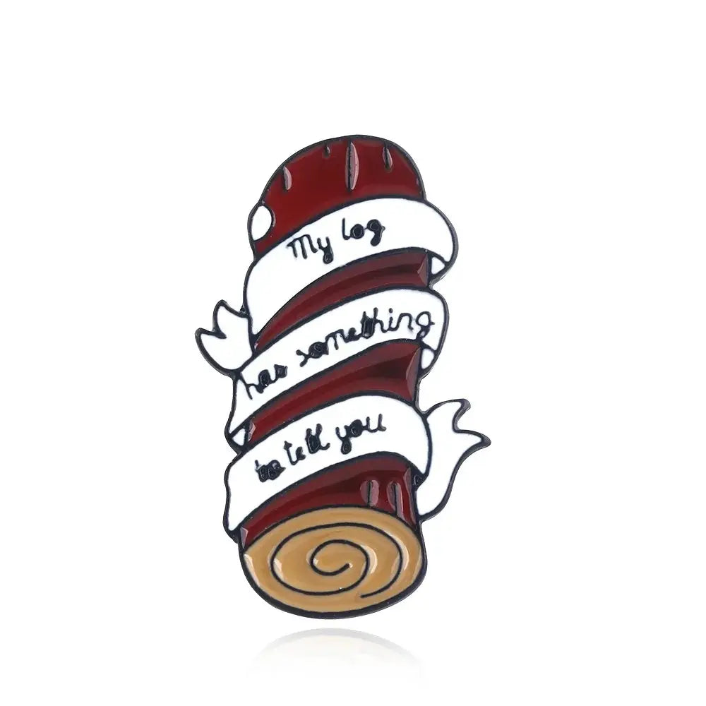Twin Peaks Heart Shape Brooches Dale Cooper Fire Walk With Me Red Wine Bottle Cup Lapel Enamel Pins Women Men Bag Shirt Gift SS69