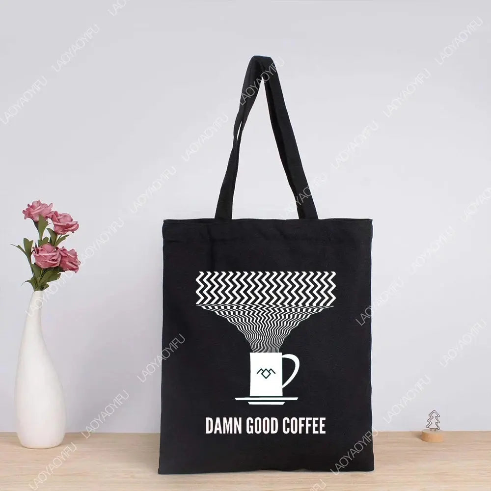 Twin Peaks Movie Tote Bags for Student Cloth Bag Totebag Women Shopper Shopping Aesthetic Woman Canvas Large University Shoulder SS69 9.69 JL0205387 1 / L