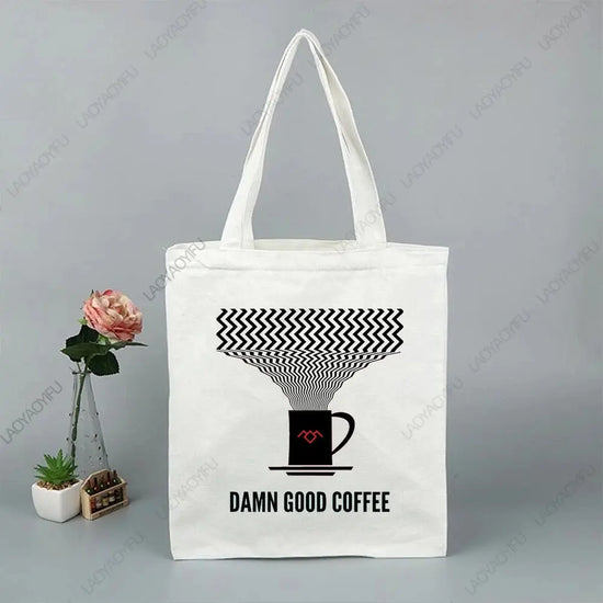Twin Peaks Movie Tote Bags for Student Cloth Bag Totebag Women Shopper Shopping Aesthetic Woman Canvas Large University Shoulder SS69 9.69 JL0205387 / L