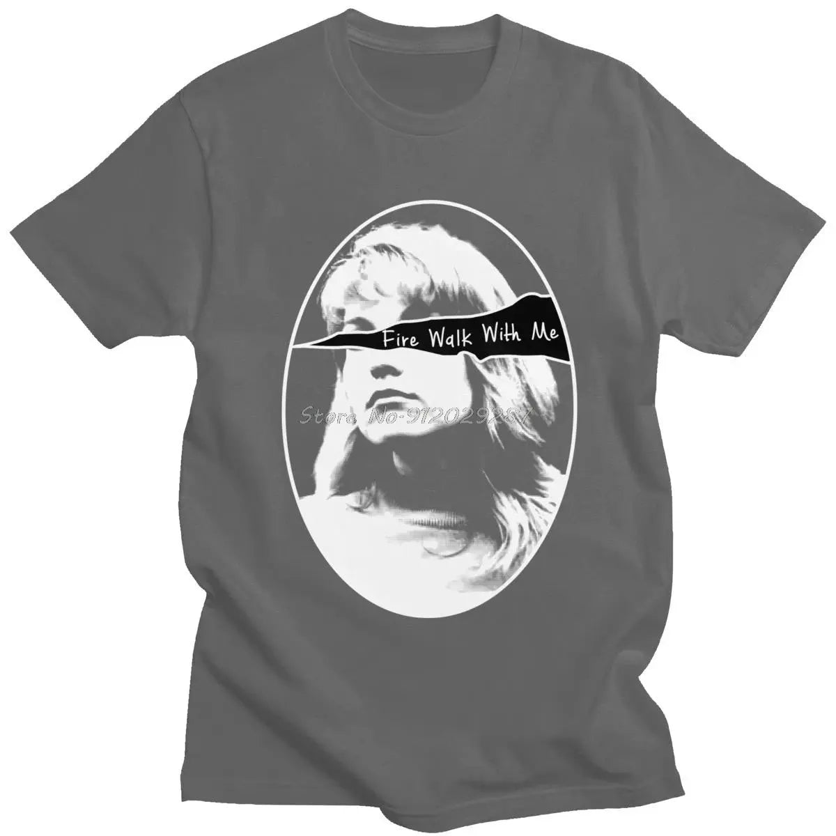 Twin Peaks T Shirt Cotton Laura Palmer T-shirt Fire Walk With Me Tee Top O-neck Short Sleeve TV Fan Tshirt Clothing SS69 20.69 Dark Grey / L