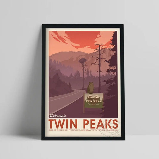 Twin Peaks TV Series Show Vintage Poster, American Teleplay David Lynch Art Prints, Travel City Landscape Wall Picture Decor SS69
