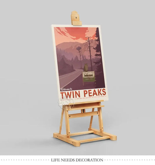 Twin Peaks TV Series Show Vintage Poster, American Teleplay David Lynch Art Prints, Travel City Landscape Wall Picture Decor SS69