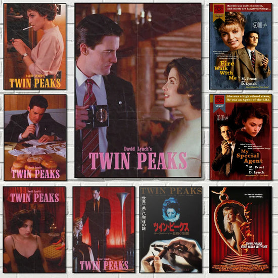 Twin Peaks TV Series Shows Poster Self-adhesive Art Waterproof Paper Sticker Coffee House Bar Room Wall Decor SS69