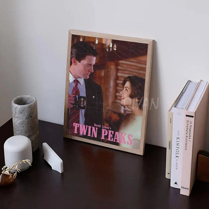 Twin Peaks TV Series Shows Poster Self-adhesive Art Waterproof Paper Sticker Coffee House Bar Room Wall Decor SS69