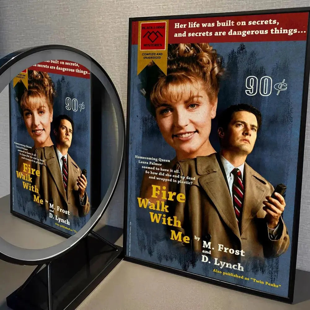 Twin Peaks TV Series Shows Poster Self-adhesive Art Waterproof Paper Sticker Coffee House Bar Room Wall Decor SS69 9.69 z7 / 21x30cm No Frame