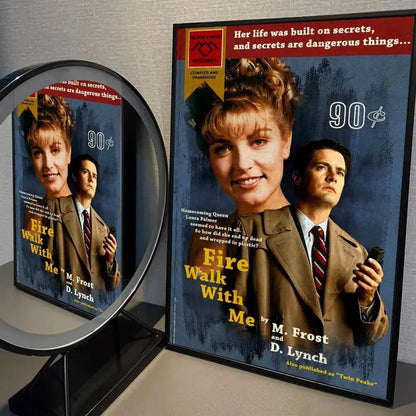 Twin Peaks TV Series Shows Poster Self-adhesive Art Waterproof Paper Sticker Coffee House Bar Room Wall Decor SS69 9.69 z7 / 21x30cm No Frame
