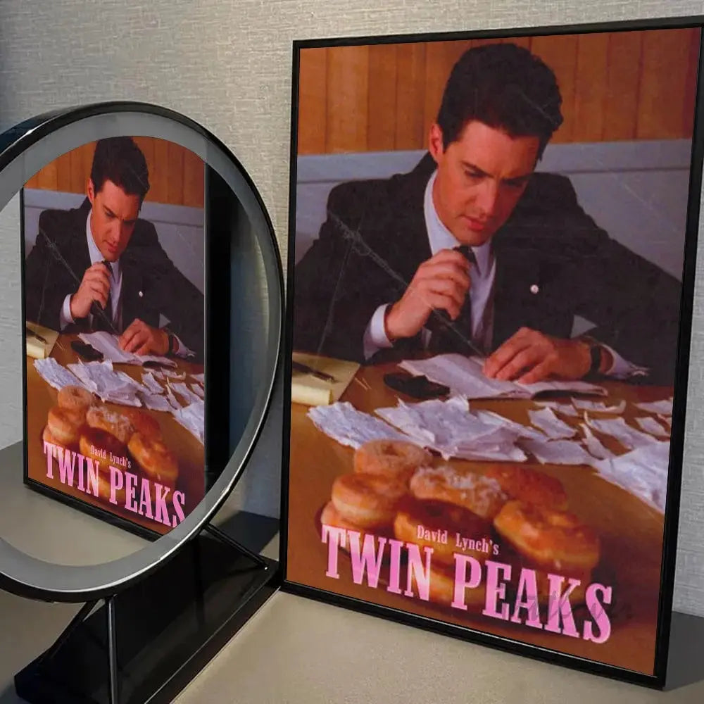 Twin Peaks TV Series Shows Poster Self-adhesive Art Waterproof Paper Sticker Coffee House Bar Room Wall Decor SS69 9.69 z3 / 21x30cm No Frame