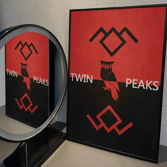 Twin Peaks TV Series Shows Poster Self-adhesive Art Waterproof Paper Sticker Coffee House Bar Room Wall Decor SS69 11.69 z15 / 40x60cm No Frame