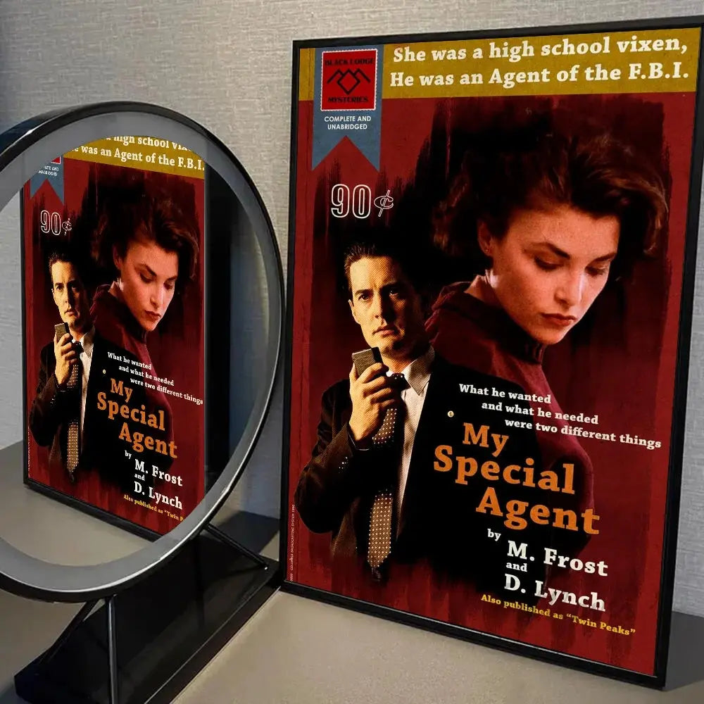 Twin Peaks TV Series Shows Poster Self-adhesive Art Waterproof Paper Sticker Coffee House Bar Room Wall Decor SS69 8.69 z8 / 10x15cm No Frame
