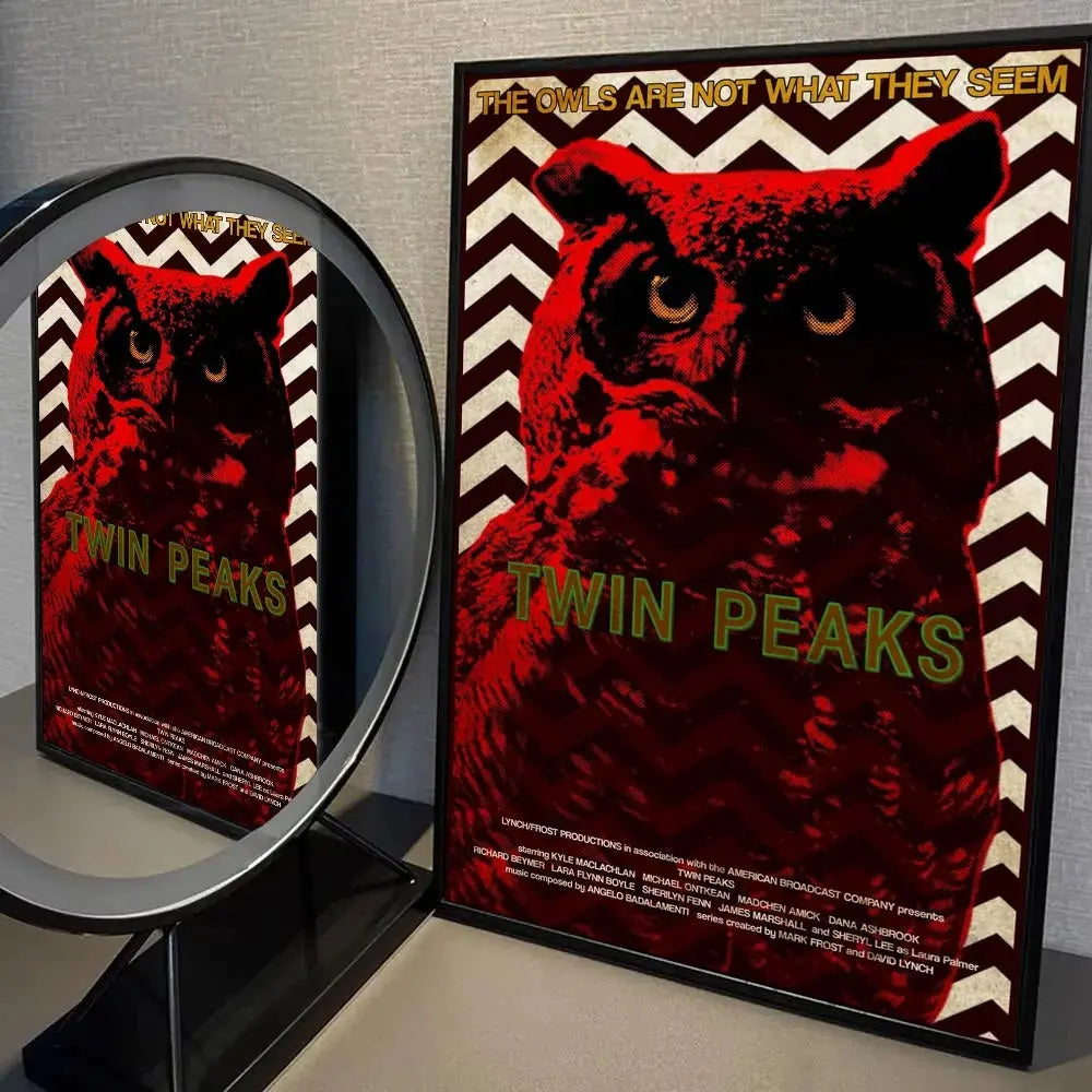 Twin Peaks TV Series Shows Poster Self-adhesive Art Waterproof Paper Sticker Coffee House Bar Room Wall Decor SS69 9.69 z11 / 21x30cm No Frame