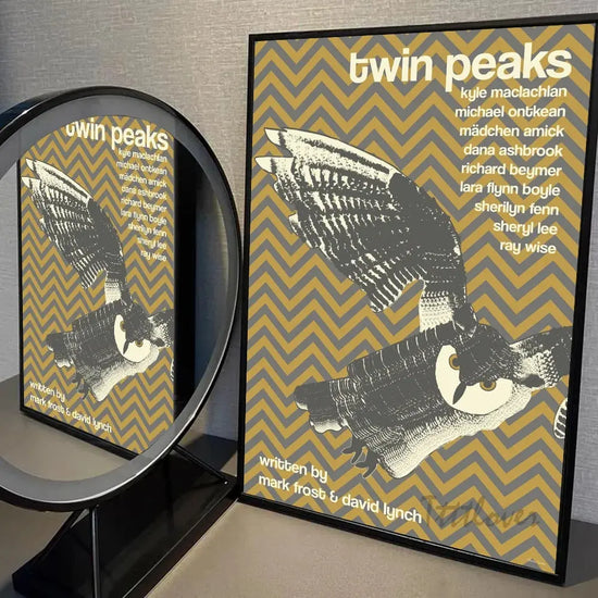 Twin Peaks TV Series Shows Poster Self-adhesive Art Waterproof Paper Sticker Coffee House Bar Room Wall Decor SS69 13.69 z12 / 50x70cm No Frame