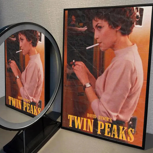 Twin Peaks TV Series Shows Poster Self-adhesive Art Waterproof Paper Sticker Coffee House Bar Room Wall Decor SS69 13.69 z2 / 50x70cm No Frame