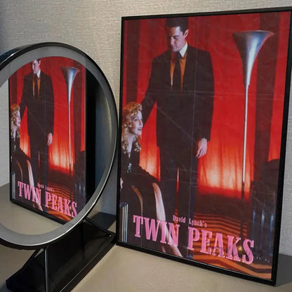 Twin Peaks TV Series Shows Poster Self-adhesive Art Waterproof Paper Sticker Coffee House Bar Room Wall Decor SS69 8.69 z5 / 10x15cm No Frame