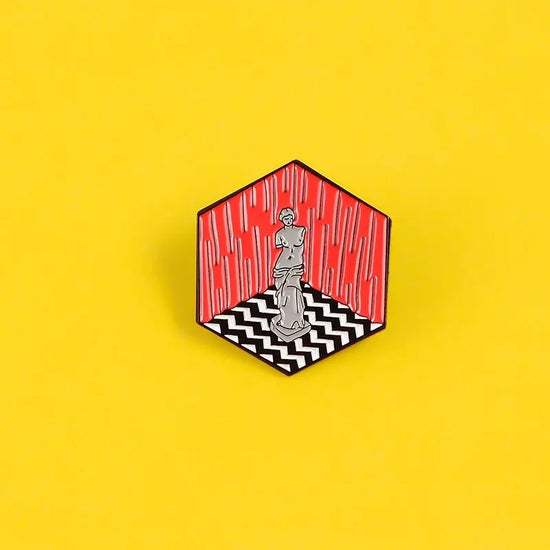 Twin peaks Venus Art Statue Enamel pin Hexagon Brooch Custom Alloy Badge Backpack Lapel Pins Fashion Art Jewelry for Women Gift SS69