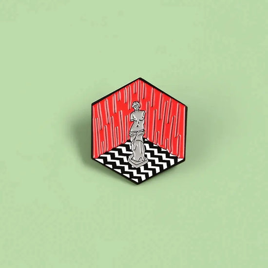 Twin peaks Venus Art Statue Enamel pin Hexagon Brooch Custom Alloy Badge Backpack Lapel Pins Fashion Art Jewelry for Women Gift SS69
