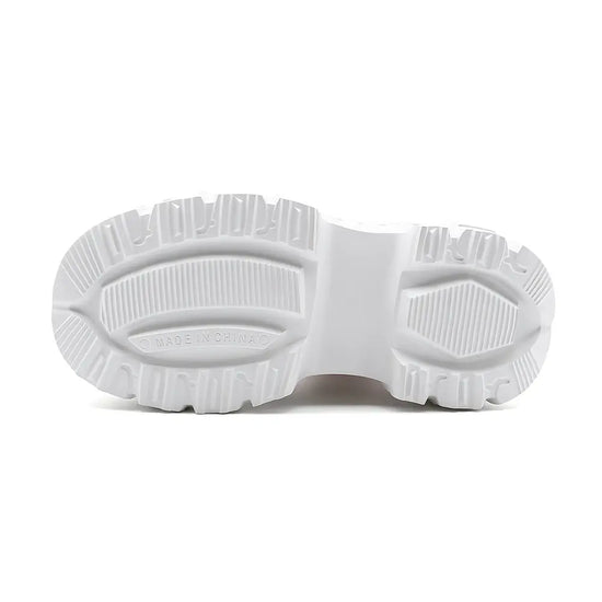 U-Double Y2K Gothic Punk Style Women's Sneakers - Fashionable Mid-Calf Platform Boots with Round Toe, EVA Sole & Hook-and-loop Fastener Closure, Thick Sole, Rock Shoes SS69