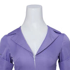 Chip Dale Animation Gadget Hackwrench Cosplay Blue-Magenta Bodysuit with Purple Belt Women's Costume Casual Jumpsuit SS69