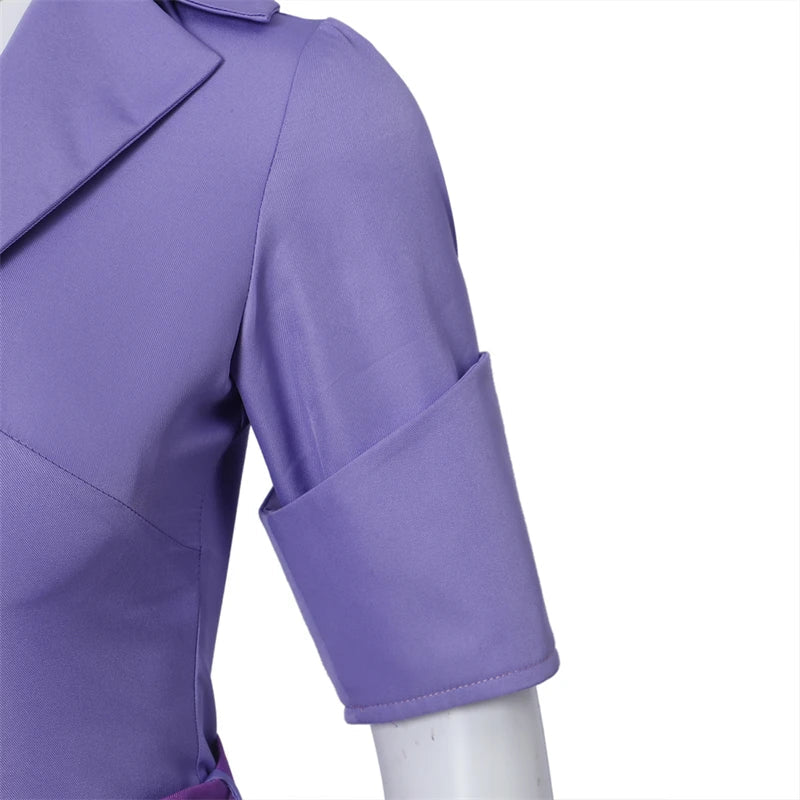 Chip Dale Animation Gadget Hackwrench Cosplay Blue-Magenta Bodysuit with Purple Belt Women's Costume Casual Jumpsuit SS69