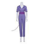 Chip Dale Animation Gadget Hackwrench Cosplay Blue-Magenta Bodysuit with Purple Belt Women's Costume Casual Jumpsuit SS69