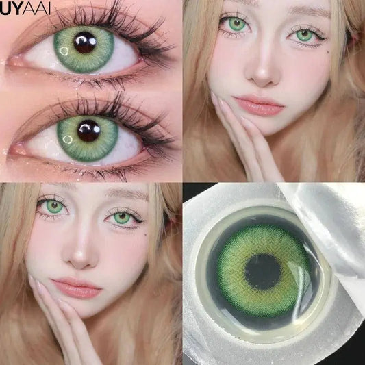 UYAAI Halloween Cosplay Color Contact Lenses Cosplay Lens Anime Red Lenses Girl Tears Graduated Colored Lenses Makeup Eye Len - SS69