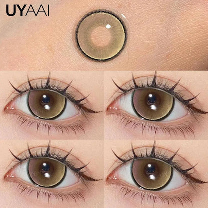 UYAAI Halloween Cosplay Color Contact Lenses Cosplay Lens Anime Red Lenses Girl Tears Graduated Colored Lenses Makeup Eye Len - SS69