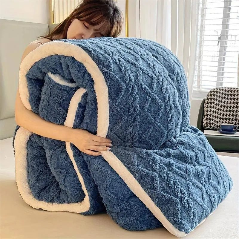 Ultra-Soft Taffeta Throw Blanket - Thick, Warm & Cozy for Winter | Machine Washable, Durable Polyester | Perfect for Bedroom & Guest Room SS69