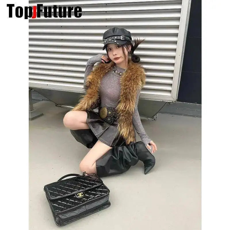 Unisex style Harajuku Gothic Lolita Hat Women Men Punk Biker Style beret subculture metal Cap Streetwear Rivet spike Arm Cap - SS69