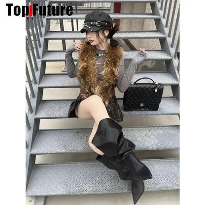 Unisex style Harajuku Gothic Lolita Hat Women Men Punk Biker Style beret subculture metal Cap Streetwear Rivet spike Arm Cap - SS69