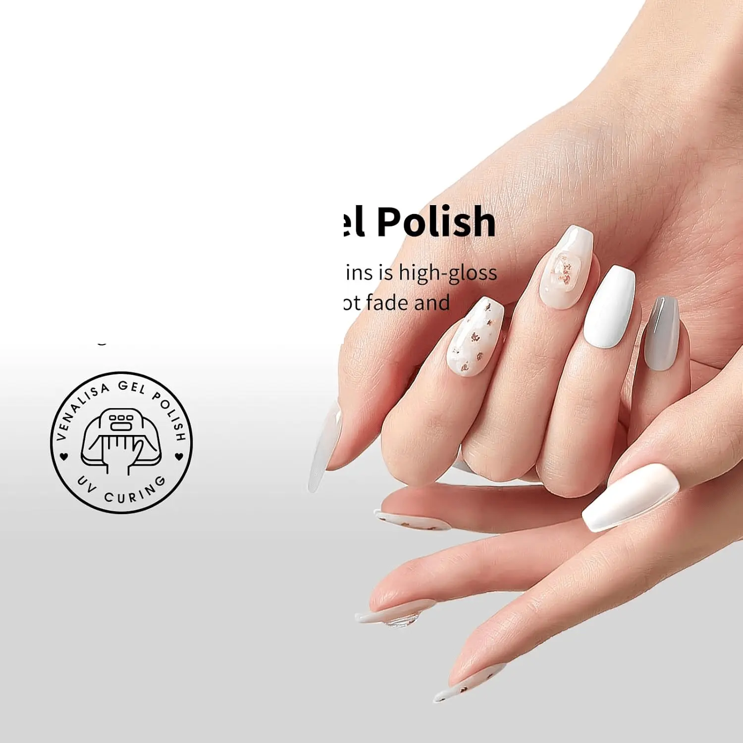VENALISA Semi-Permanent White Nail Polish: Eco-Friendly, and Easy to Apply - SS69