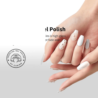 VENALISA Semi-Permanent White Nail Polish: Eco-Friendly, and Easy to Apply - SS69