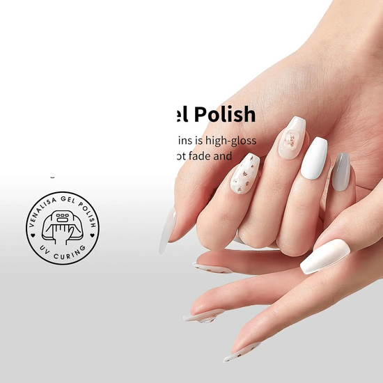 VENALISA Semi-Permanent White Nail Polish: Eco-Friendly, and Easy to Apply - SS69