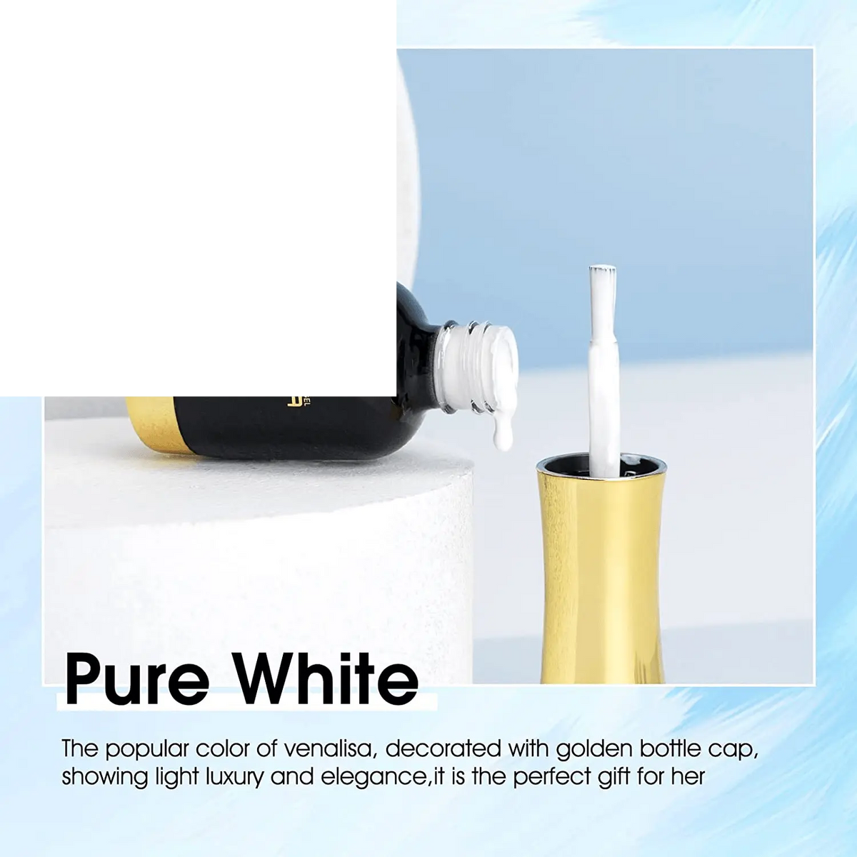 VENALISA Semi-Permanent White Nail Polish: Eco-Friendly, and Easy to Apply - SS69